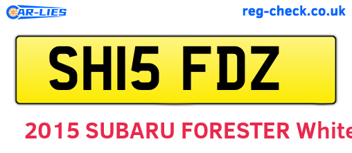 SH15FDZ are the vehicle registration plates.
