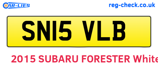 SN15VLB are the vehicle registration plates.