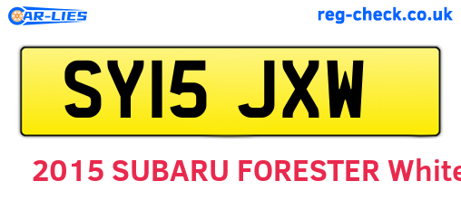 SY15JXW are the vehicle registration plates.