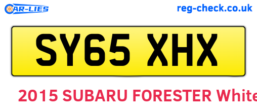 SY65XHX are the vehicle registration plates.