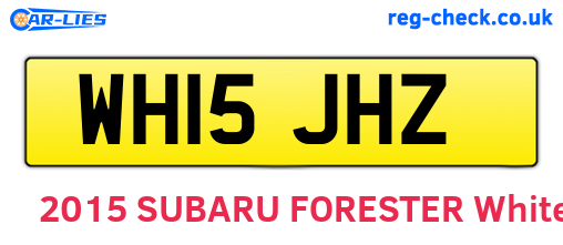 WH15JHZ are the vehicle registration plates.