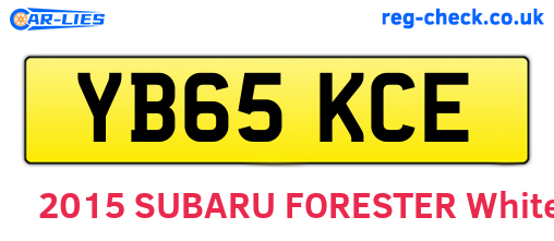 YB65KCE are the vehicle registration plates.