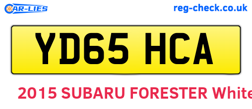 YD65HCA are the vehicle registration plates.