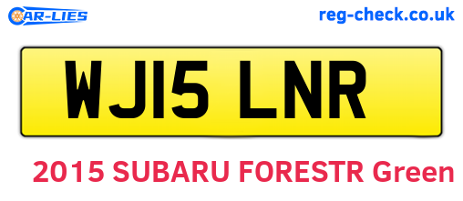 WJ15LNR are the vehicle registration plates.