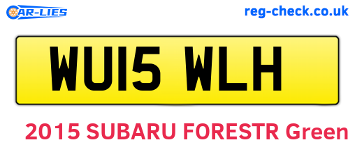 WU15WLH are the vehicle registration plates.