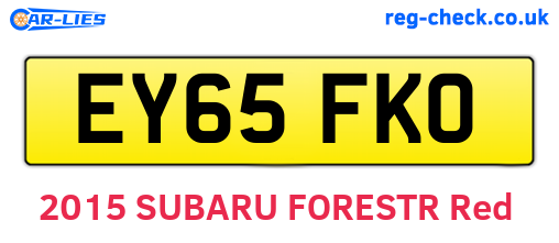 EY65FKO are the vehicle registration plates.