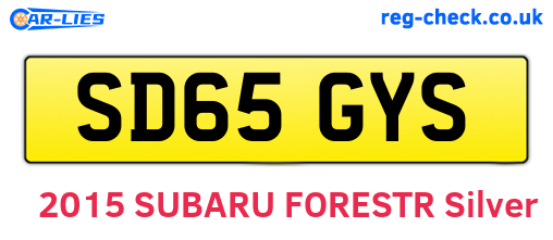 SD65GYS are the vehicle registration plates.