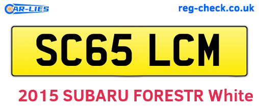SC65LCM are the vehicle registration plates.