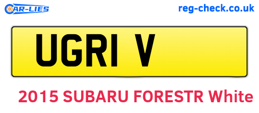 UGR1V are the vehicle registration plates.