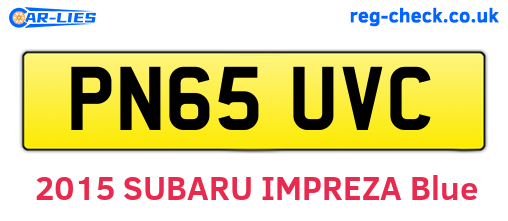 PN65UVC are the vehicle registration plates.
