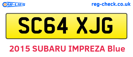 SC64XJG are the vehicle registration plates.