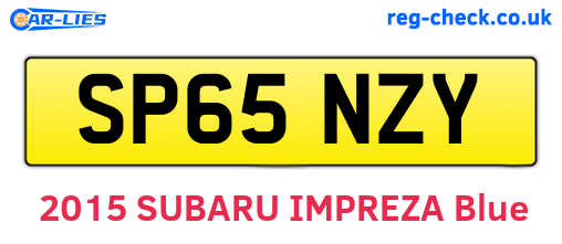SP65NZY are the vehicle registration plates.