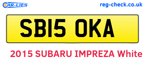SB15OKA are the vehicle registration plates.
