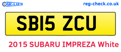 SB15ZCU are the vehicle registration plates.