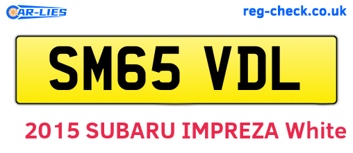 SM65VDL are the vehicle registration plates.