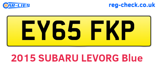 EY65FKP are the vehicle registration plates.
