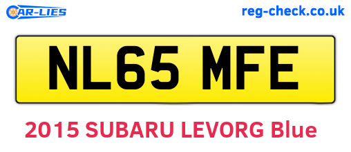 NL65MFE are the vehicle registration plates.