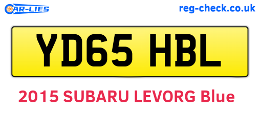 YD65HBL are the vehicle registration plates.