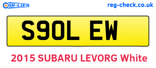 S90LEW are the vehicle registration plates.