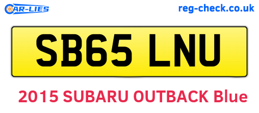 SB65LNU are the vehicle registration plates.