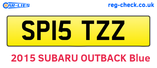 SP15TZZ are the vehicle registration plates.