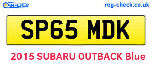 SP65MDK are the vehicle registration plates.