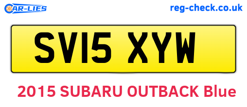 SV15XYW are the vehicle registration plates.