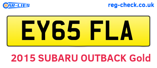 EY65FLA are the vehicle registration plates.