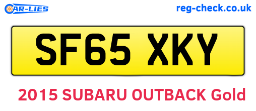 SF65XKY are the vehicle registration plates.