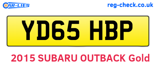 YD65HBP are the vehicle registration plates.