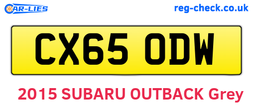 CX65ODW are the vehicle registration plates.