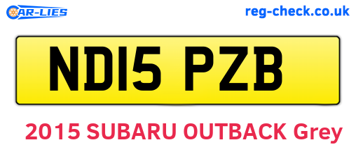 ND15PZB are the vehicle registration plates.