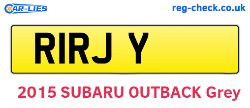 R1RJY are the vehicle registration plates.