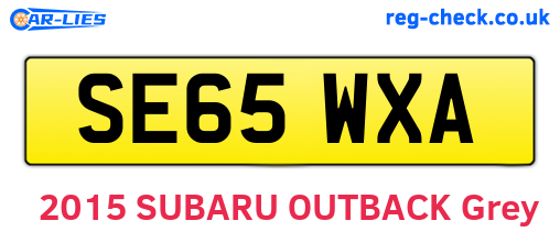 SE65WXA are the vehicle registration plates.