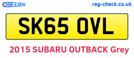 SK65OVL are the vehicle registration plates.