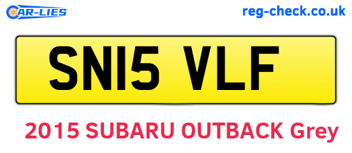 SN15VLF are the vehicle registration plates.