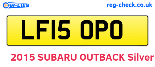 LF15OPO are the vehicle registration plates.