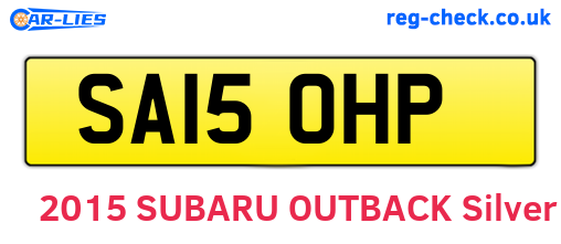 SA15OHP are the vehicle registration plates.