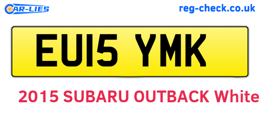 EU15YMK are the vehicle registration plates.