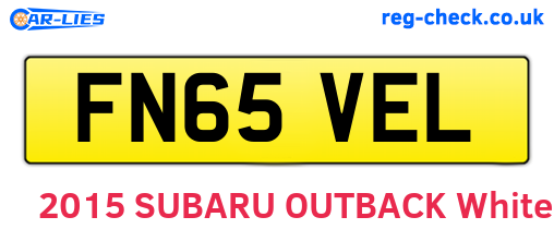 FN65VEL are the vehicle registration plates.