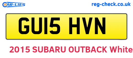 GU15HVN are the vehicle registration plates.
