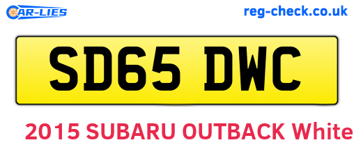 SD65DWC are the vehicle registration plates.