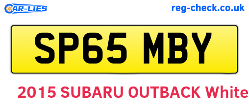 SP65MBY are the vehicle registration plates.