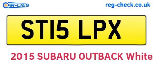 ST15LPX are the vehicle registration plates.