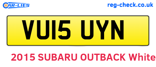 VU15UYN are the vehicle registration plates.