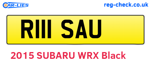 R111SAU are the vehicle registration plates.