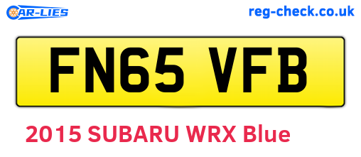 FN65VFB are the vehicle registration plates.