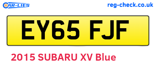 EY65FJF are the vehicle registration plates.