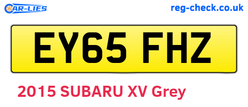 EY65FHZ are the vehicle registration plates.
