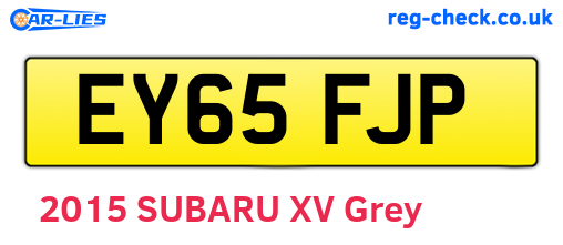 EY65FJP are the vehicle registration plates.